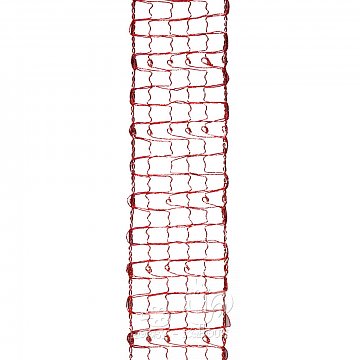 Stuha síťka 40 mm - červená 1 m