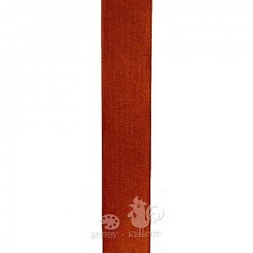 Bavlněná stuha š. 4 cm - oranž tm. 1 m