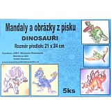 Obrázky z písku 5 ks - Dinosauři