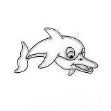 Plastová předloha delfín