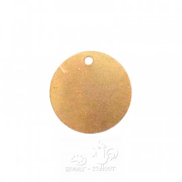Mosazný výsek - Kolečko 1,5 cm