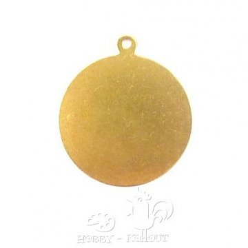 Mosazný výsek - Kolečko 2,5 cm