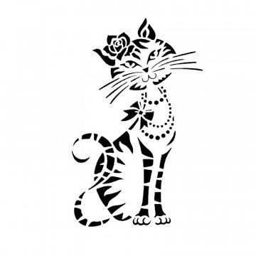 Šablony na malování: Kočka velká A4