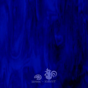 Sklo 15 x 20 cm poloopál Yang - modrá tmavá