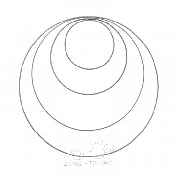Kruh kovový 10 cm - stříbrný