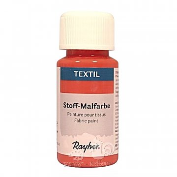 Barvy nezažehlovací na textil a sítotisk - oranžová 50 ml