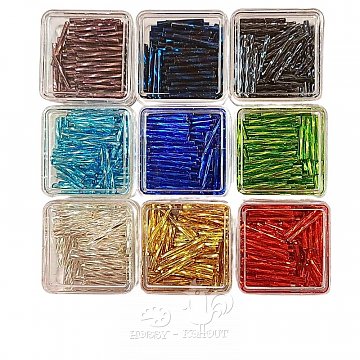 Korálky Preciosa sklo 2 cm tyčky 14g - sortiment: