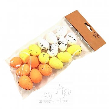 Polystyrenová vajíčka 3,5 cm - barevná sada 18 ks