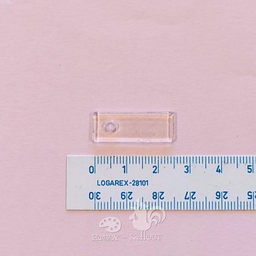 Sklíčka - OBDÉLNÍK úzký 2,5 x 1 cm, doprodej
