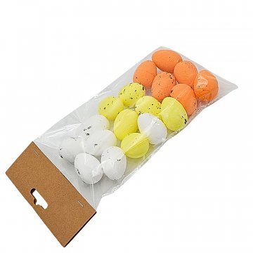 Polystyrenová vajíčka 3,5 cm - sada pastel 18 ks