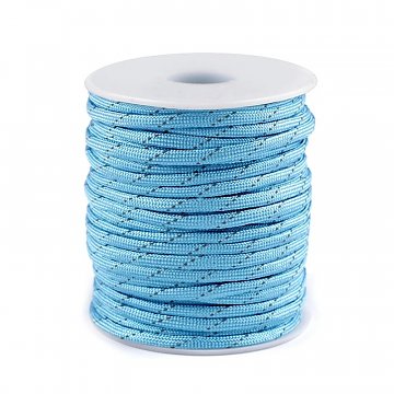 Paracord š. 4 mm reflexní - modrý 1 m