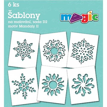 Šablony papírové - 6 ks Mandaly II