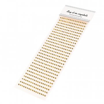 Samolepící perličky zlaté 5 mm / 448 ks