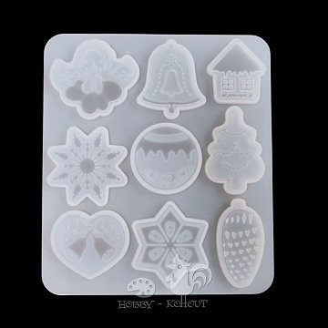 Forma silikonová - vánoční motivy 9 ks, poslední 1 ks