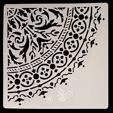 Šablony na malování: mandala 15 x 15 cm