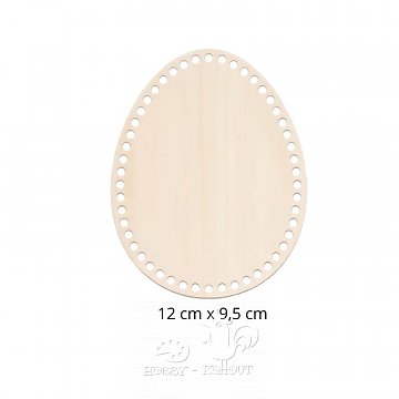 Dno na háčkování vajíčko 12 cm, dírky pr. 5 mm