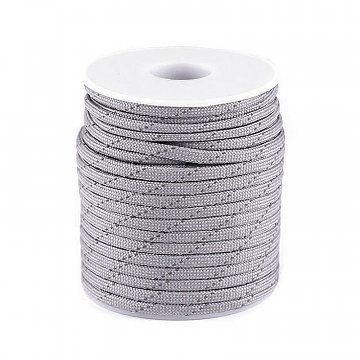 Paracord š. 4 mm reflexní - šedý 1 m