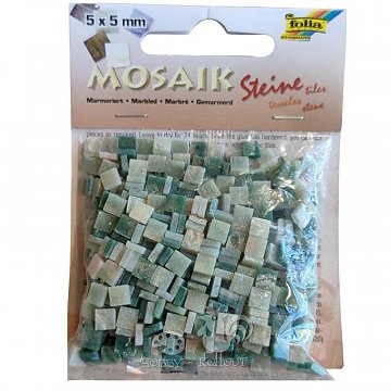 Mozaika plast 0,5 x 0,5 cm mramor - zelená, poslední 1 ks