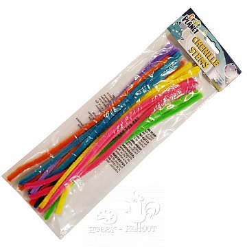 Plyšové drátky 20 ks - neon mix