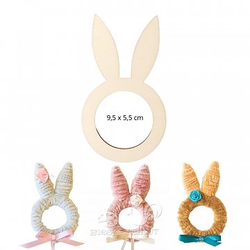 Zajíček dřevěný výřez 9,5x5,5 cm