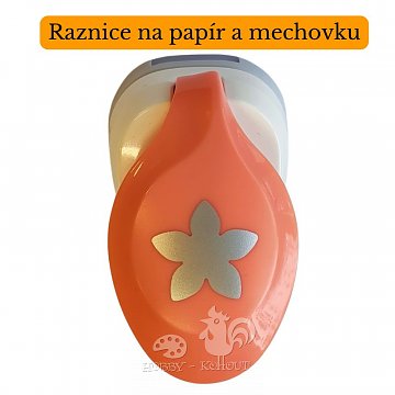 Raznice na papír a mechovou gumu - Květ 2,5 cm