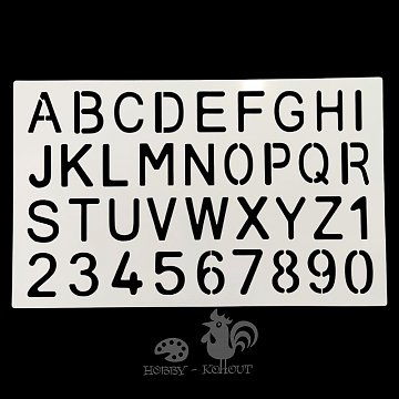 Šablony na malování: Abeceda velká + číslice 35x21,5 cm