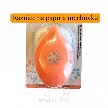 Děrovačka na papír a mechovou gumu - Vločka 1,6 cm