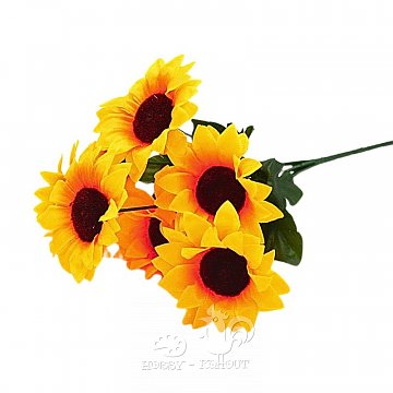 Slunečnice pugét 7 květů dl. 35 cm