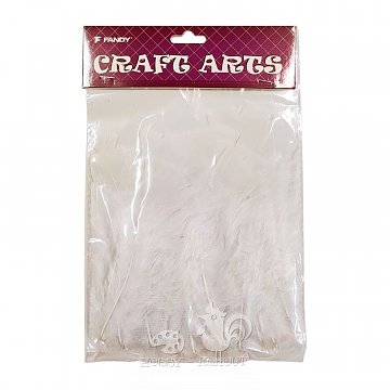 Peří dekorační bílé 10 g