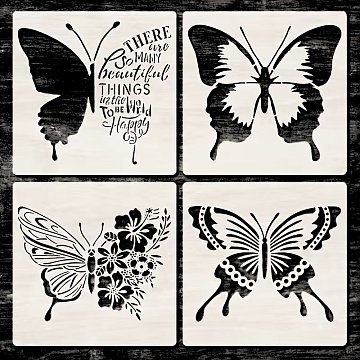 Šablony na malování Motýlci - sada 4 ks