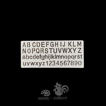 Šablony na malování: Abeceda + číslice 14,5x6,3 cm