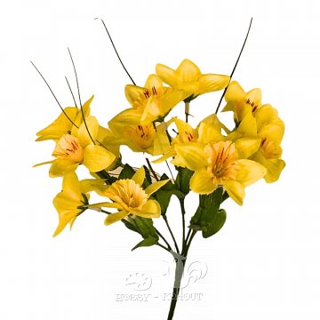 Dekorace - narcisky 7 květů pugét 25 cm