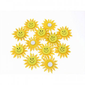 Filc sluníčko výřez 4 cm nalepovací - 1 ks