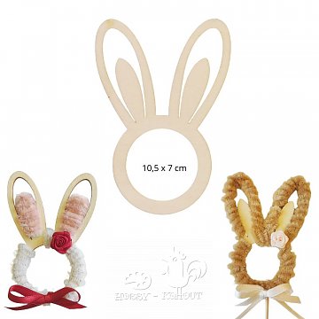 Zajíček dřevěný výřez hlava 10,5x7 cm