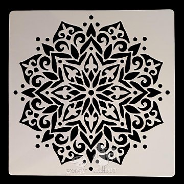 Šablony na malování: mandala 15 x 15 cm