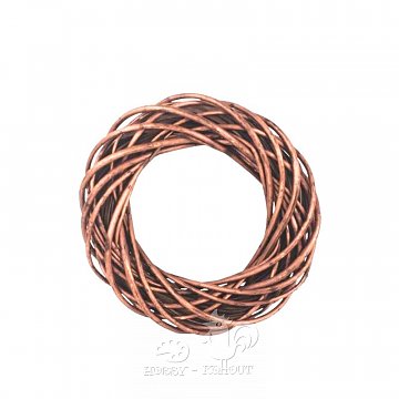 Věnec z proutí hnědý světlý 15 cm