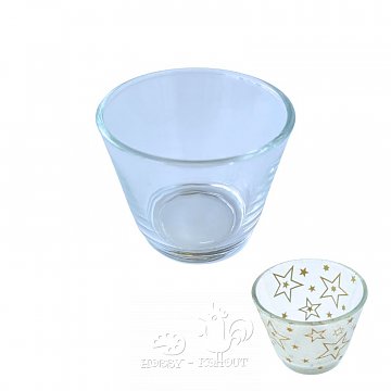 Svícny skleněné na svíčky - 1 ks