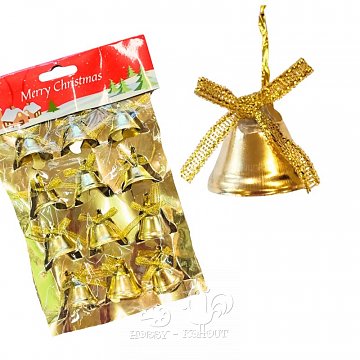 Zvonečky 25 mm / 12 ks zlaté