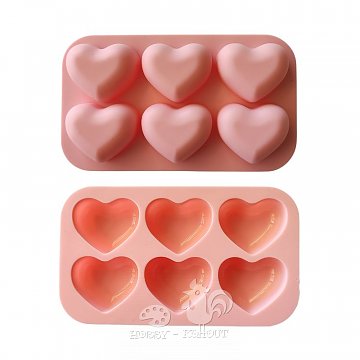 Forma silikonová - srdíčka 6 motivů