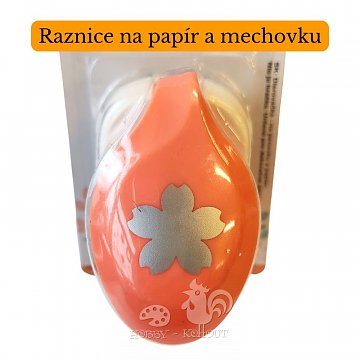 Raznice na papír a mechovou gumu - Květ 2,5 cm