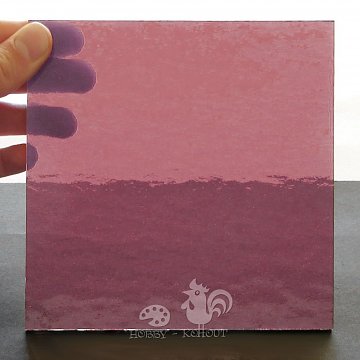 Sklo Spektrum 15 x 13 cm průhledná fialová vlnky