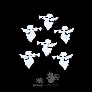 Dekorace - andílek bílý 3 cm / 1 ks