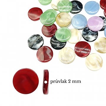 Korálky plastové barevné 24 x 5mm / 10 ks mix