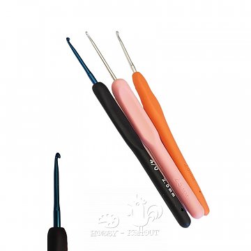 Háček kovový vel. 2,5 mm - silikonová rukojeť