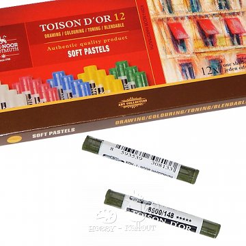 Křída prašná suchý pastel 1 ks - olivově zelená