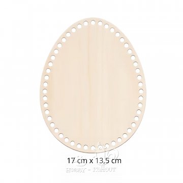 Dno na háčkování vajíčko 17 cm, dírky pr. 5 mm