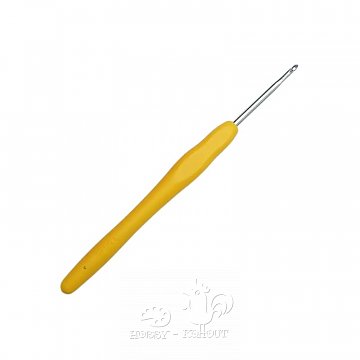 Háček kovový vel. 3,5 mm - silkonová rukojeť žlutá