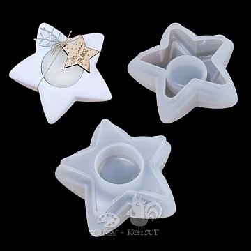 Forma silikonová - Hvězda svícen 10 cm, poslední 1 ks