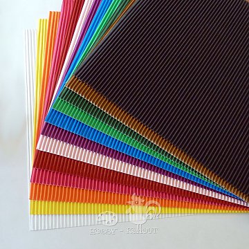 Vlnitý papír - barevný sortiment: