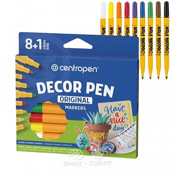 DECORPEN popisovače fixy 8+1 ks základní sada